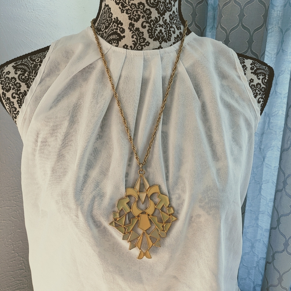 Abstract Enameled Statement Necklace - image 4